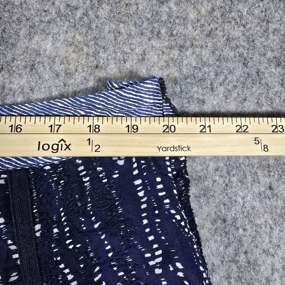 Coldwater Creek Blue Boho Skirt XL Midi Knee Length A Line Flowy Blues Lined - Picture 3 of 8